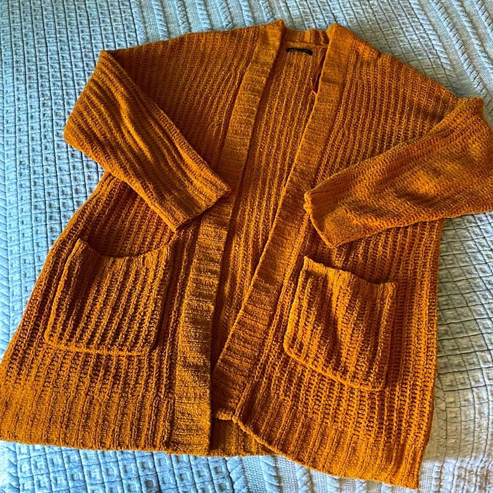 American Eagle Burnt Orange Cozy Cardigan